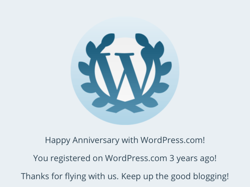Wouah 3 years! Time&nbsp;flies…